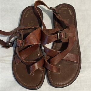Dingo Brown Leather Sandals